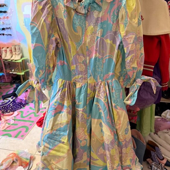 Selkie The Marie Dress a funky, multi-coloured, mini dress retro sz small - Picture 7 of 8